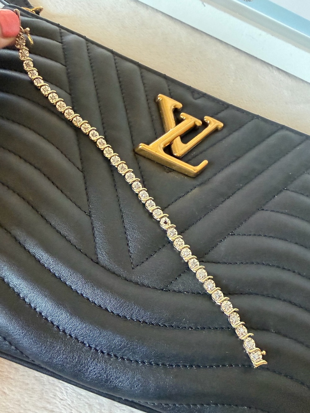10k Solid Gold Natural Diamonds Tennis Bracelet